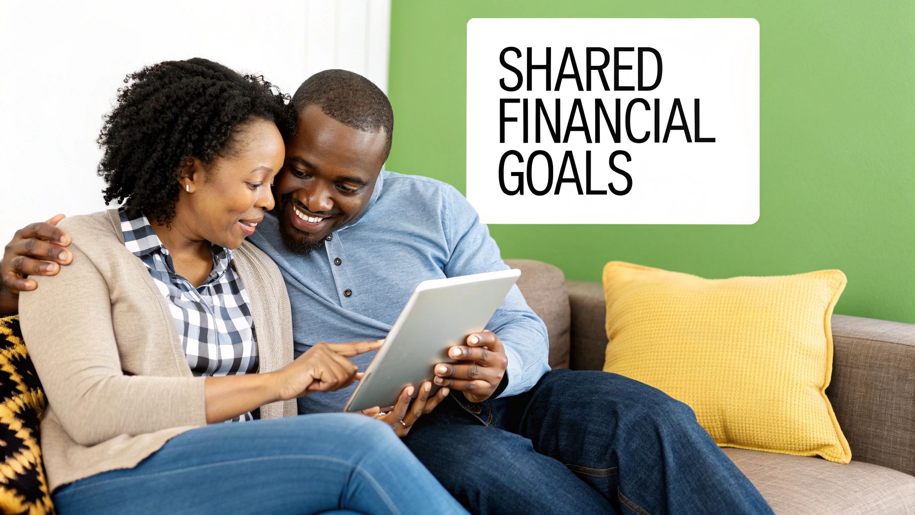 Honeydue's app interface showing transaction tracking and budgeting features for couples.