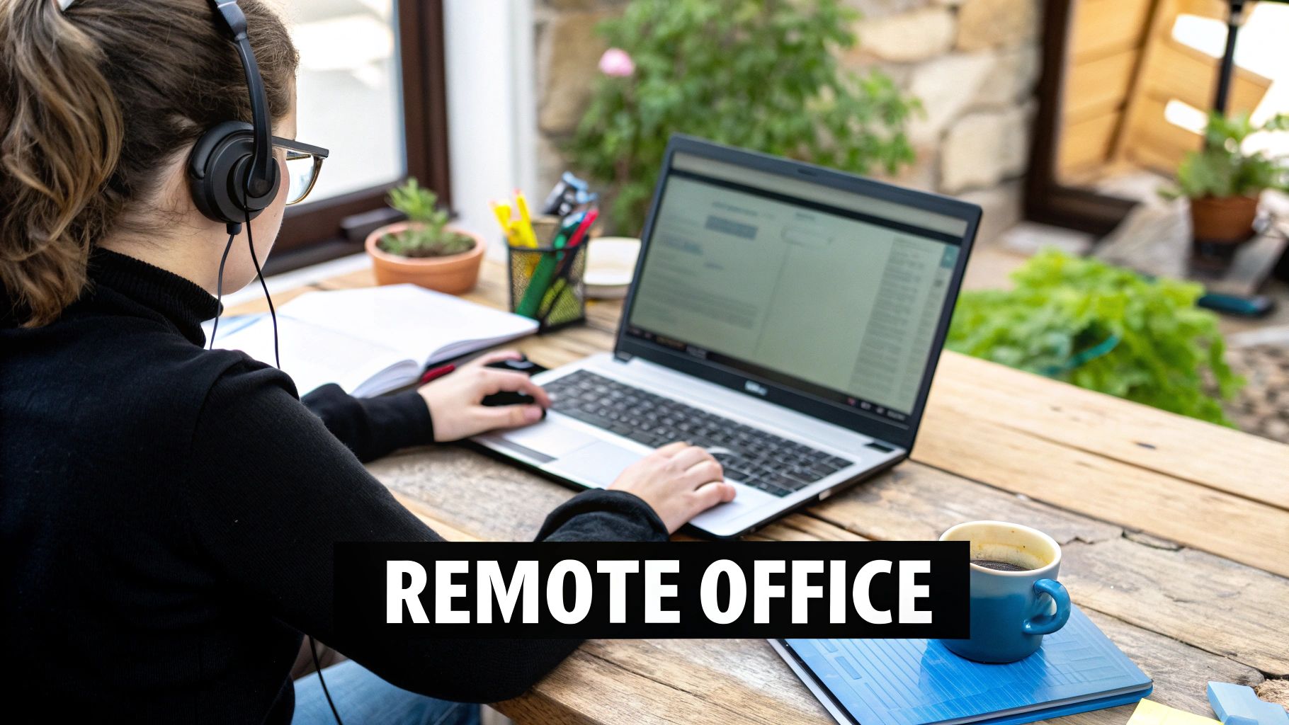 Infographic showing key data about Remote Work Implementation