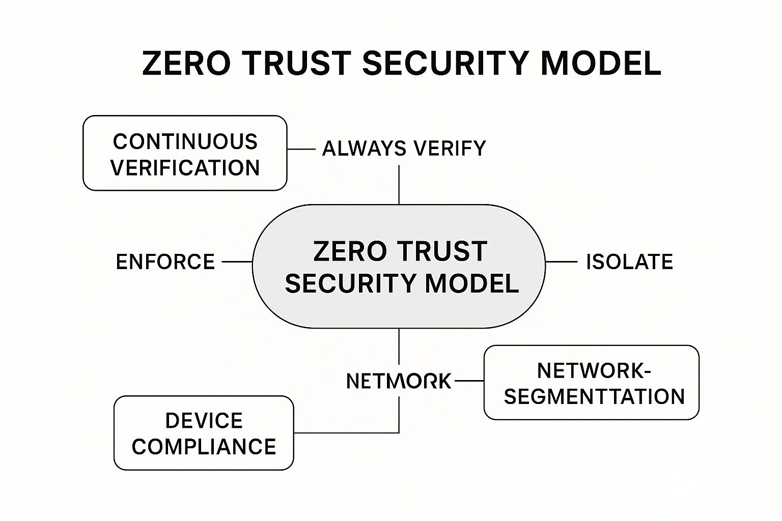 Infographic showing key data about Zero Trust Security Model