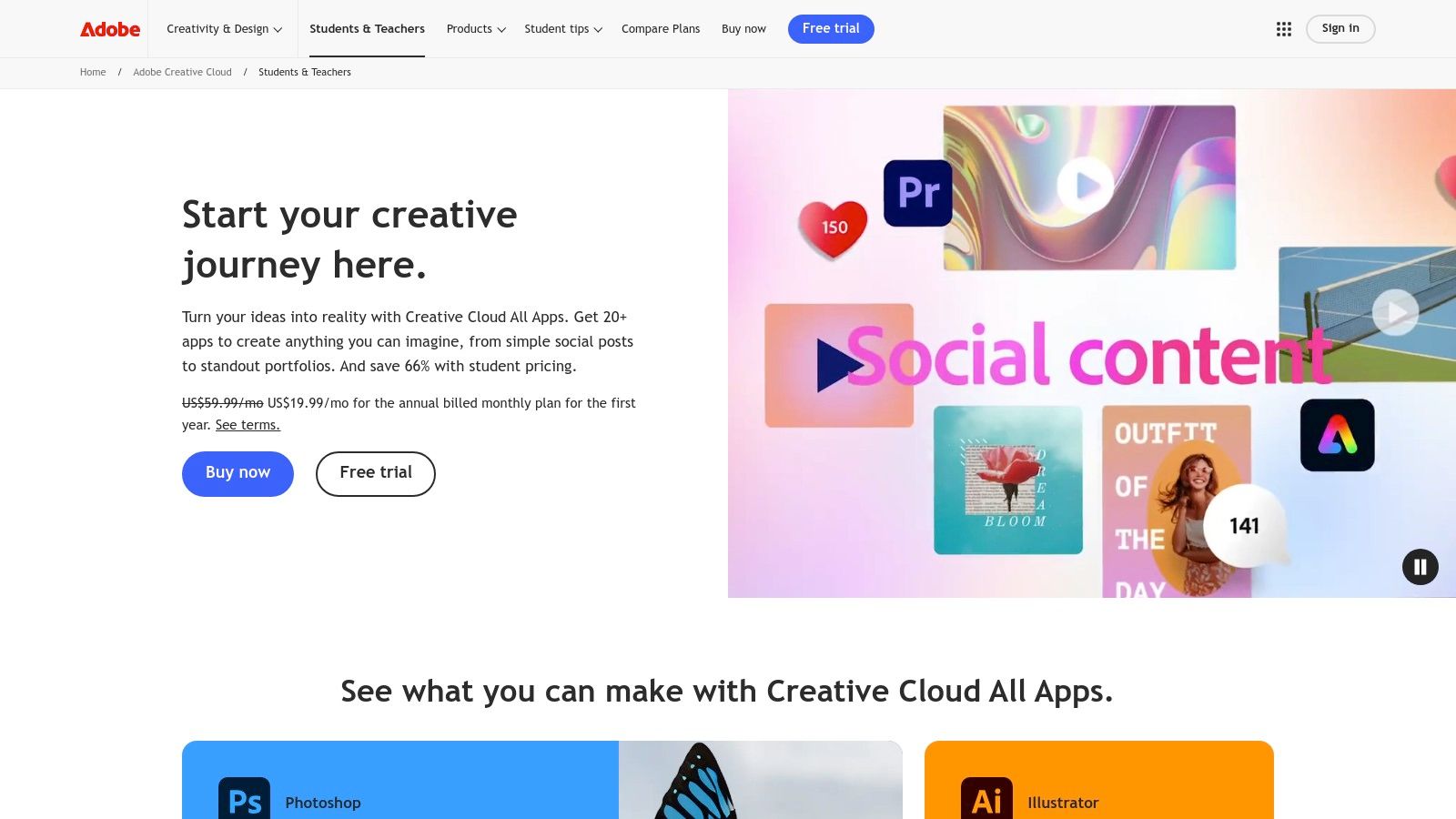 Adobe Creative Cloud Student Discount