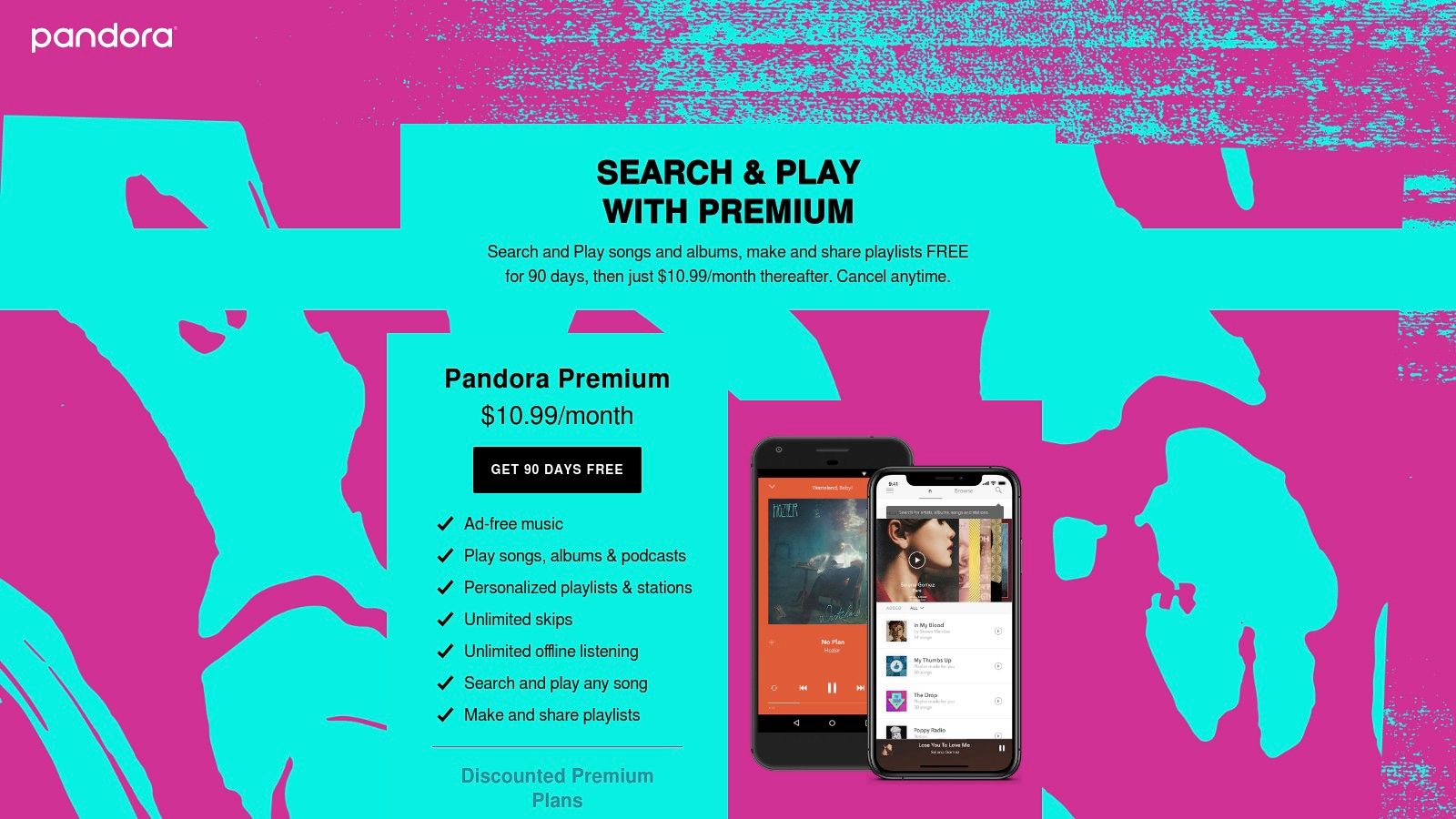 Pandora (Plus and Premium)
