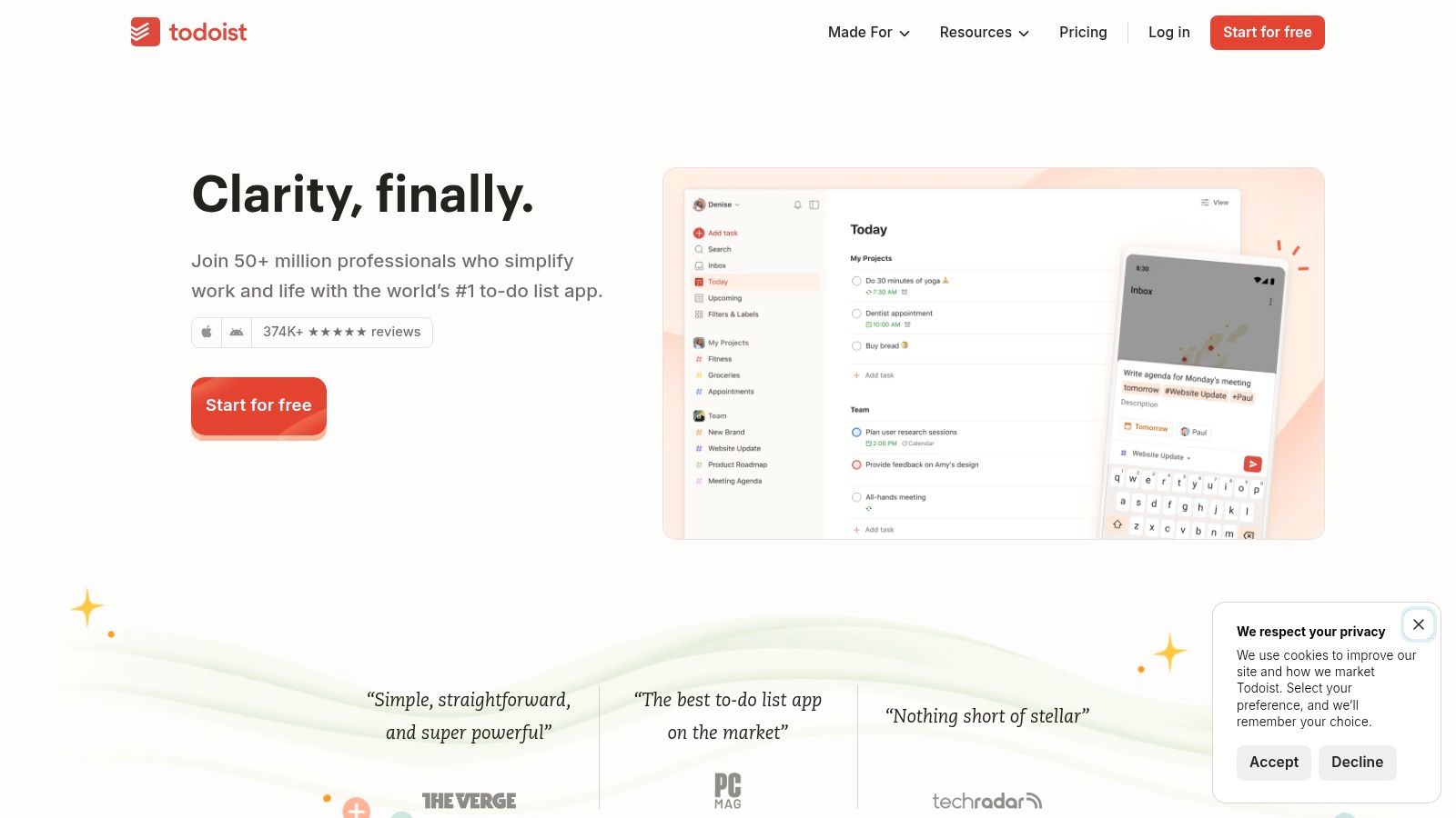 Todoist (official site)