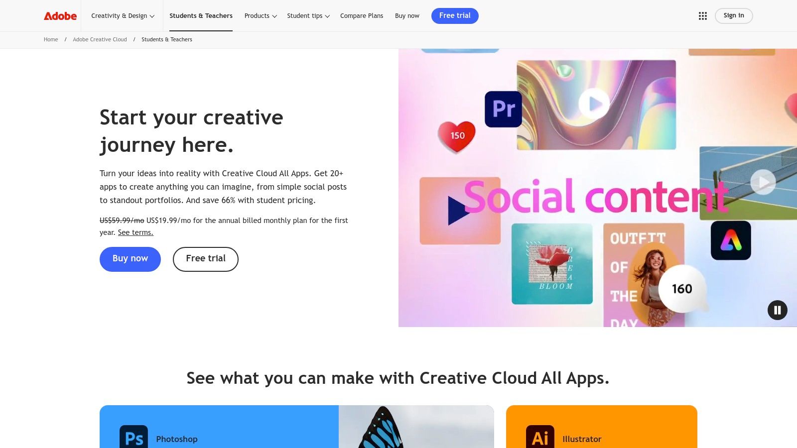 Adobe Creative Cloud Student Discount
