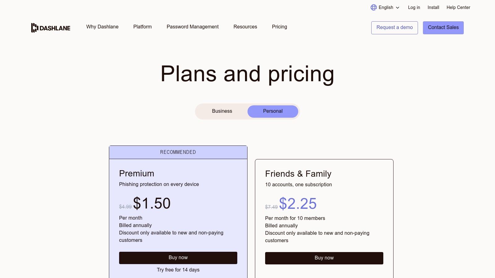 Dashlane — Friends & Family