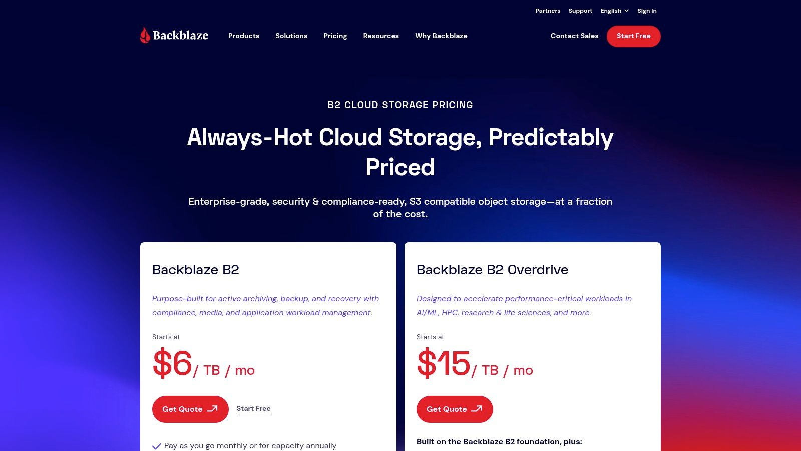 Backblaze B2 Cloud Storage