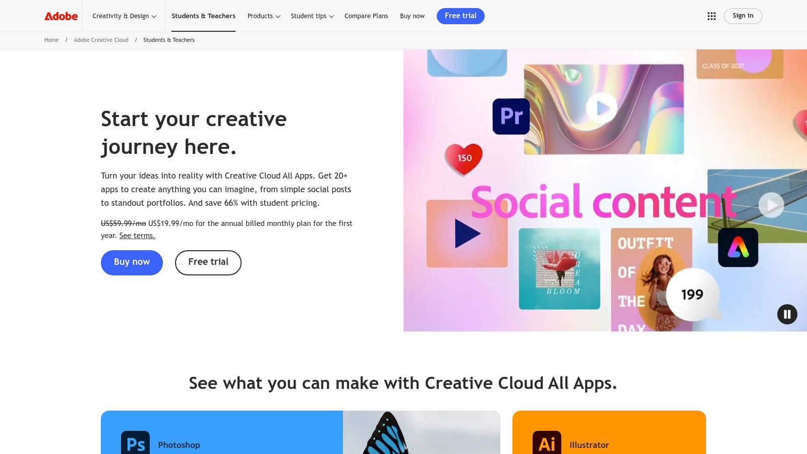 Adobe Creative Cloud (Student Edition)