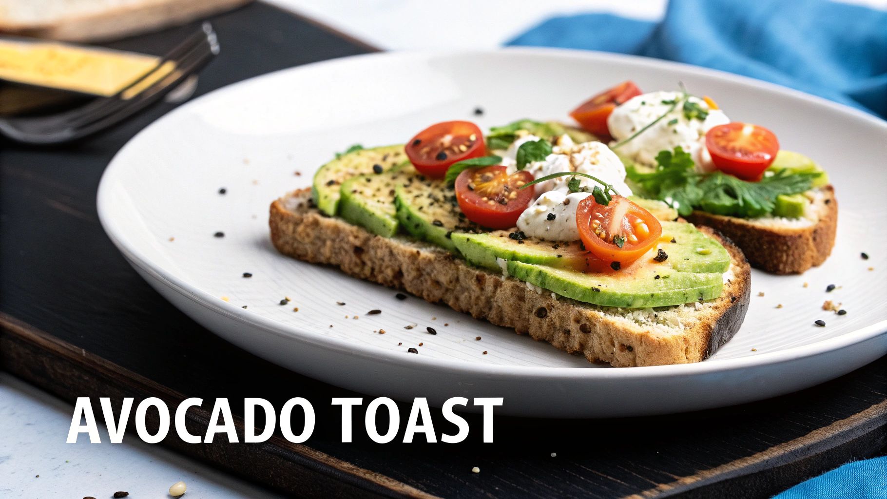 Avocado Toast on Whole Grain Bread