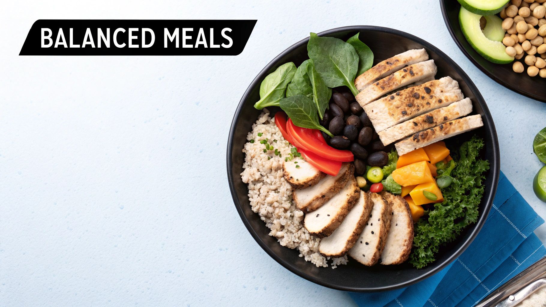 A hand reaching for a healthy snack bowl filled with nuts and berries.