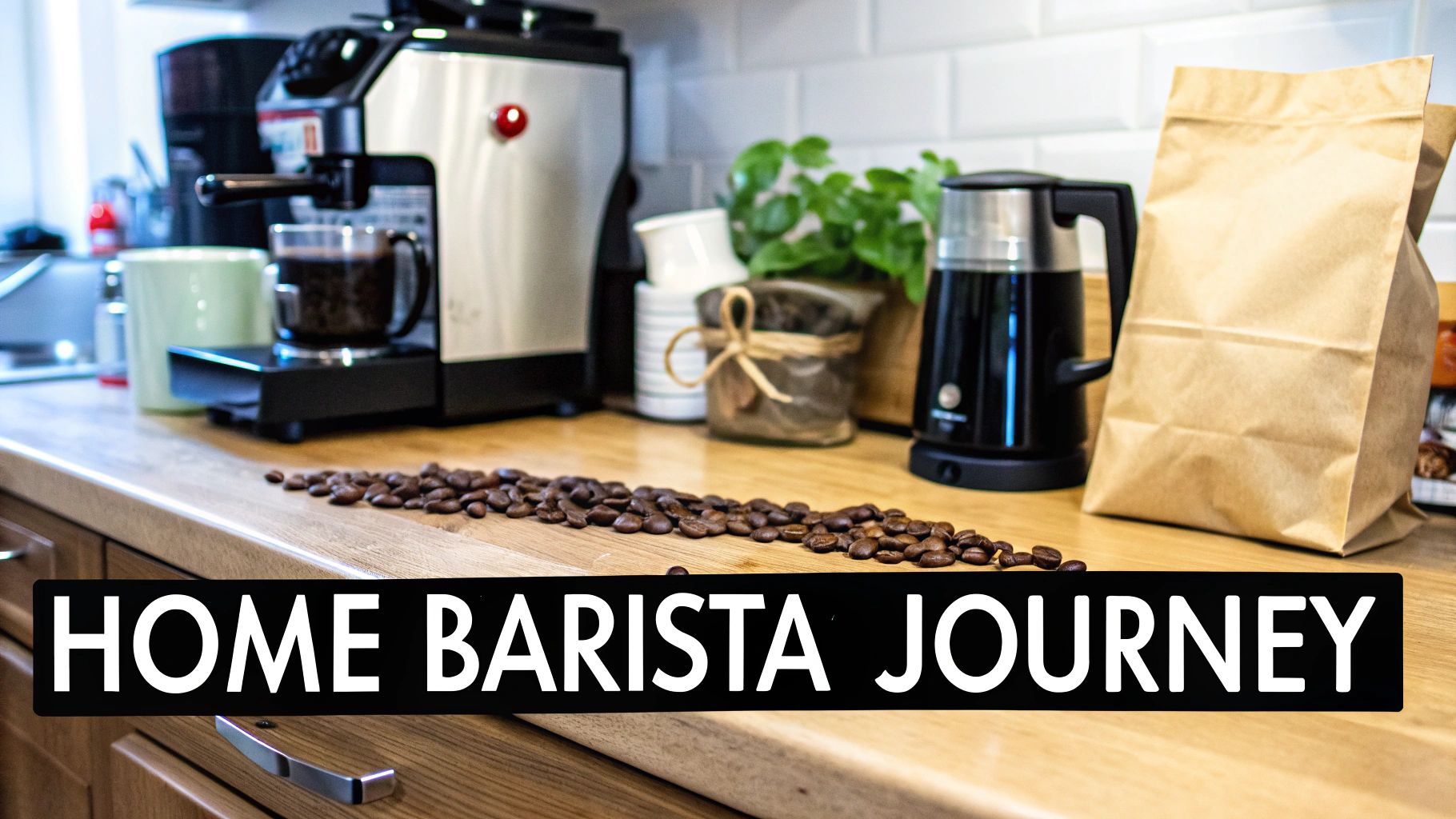 A barista pouring latte art into a coffee cup.