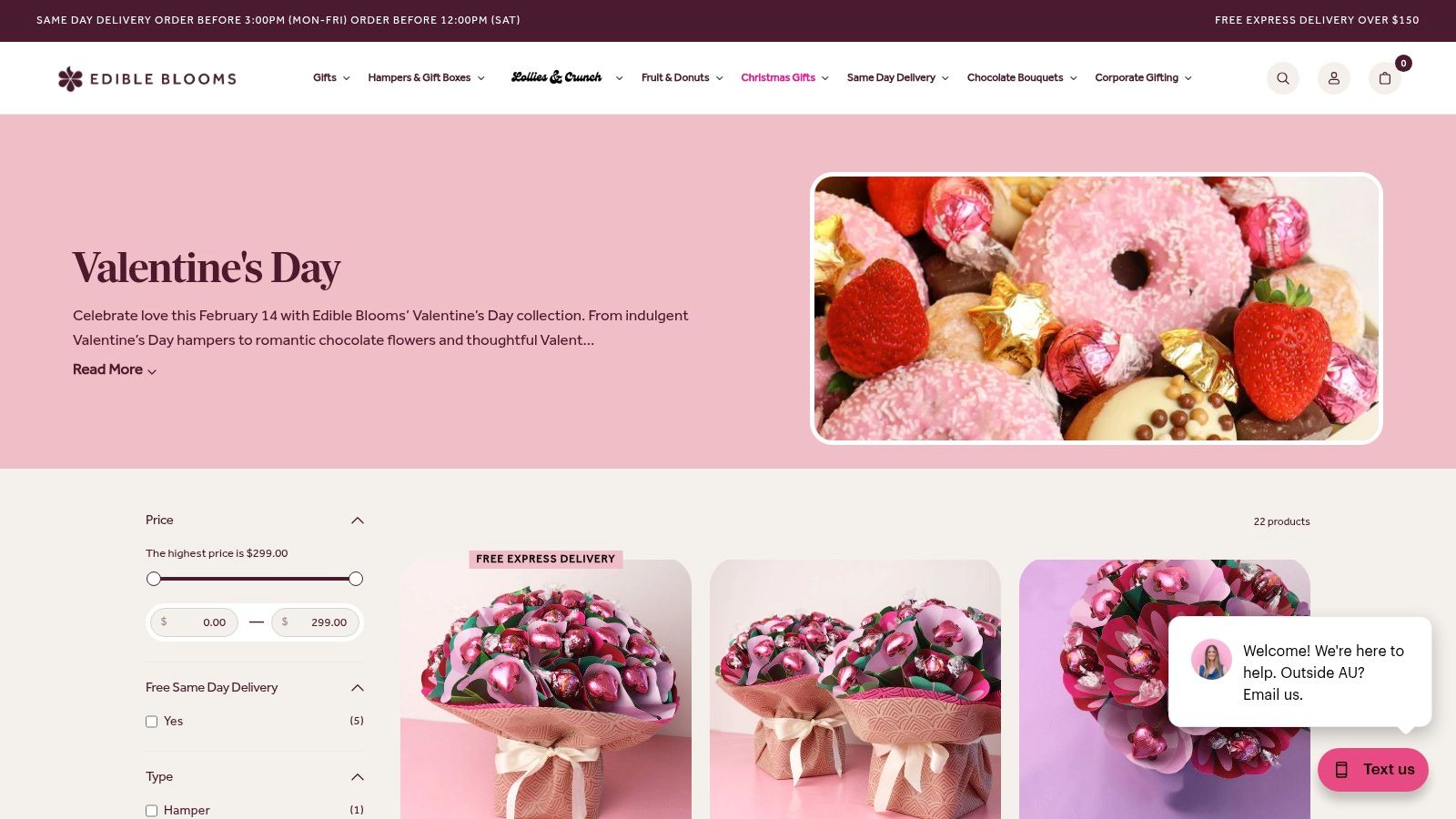 Edible Blooms – Valentine’s Day Gifts, Chocolate Bouquets & Hampers