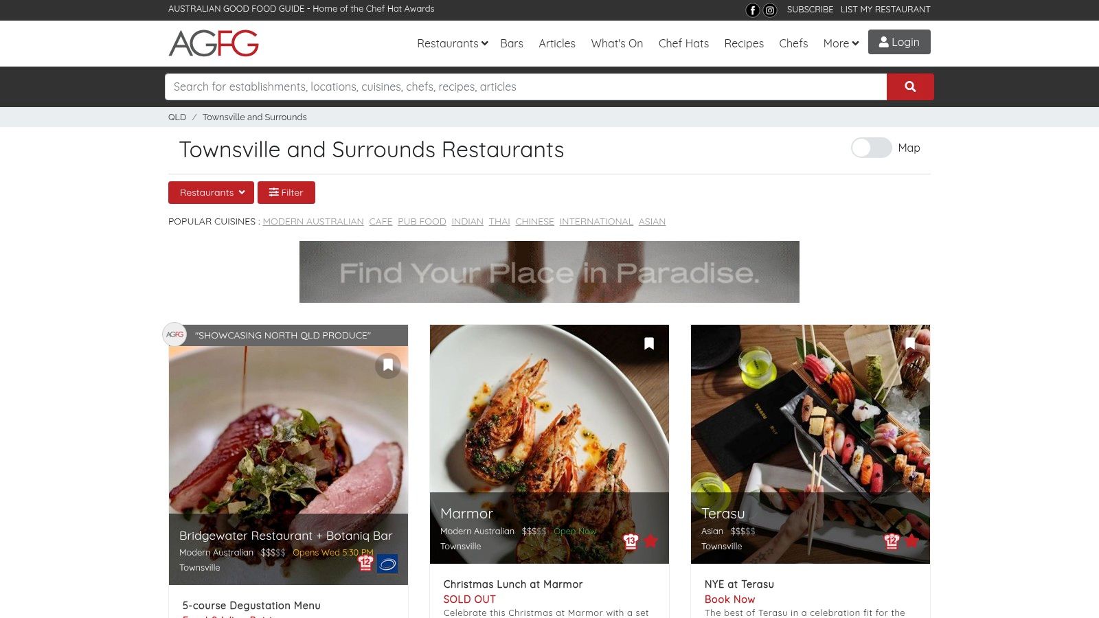 Australian Good Food Guide (AGFG) – Townsville restaurants