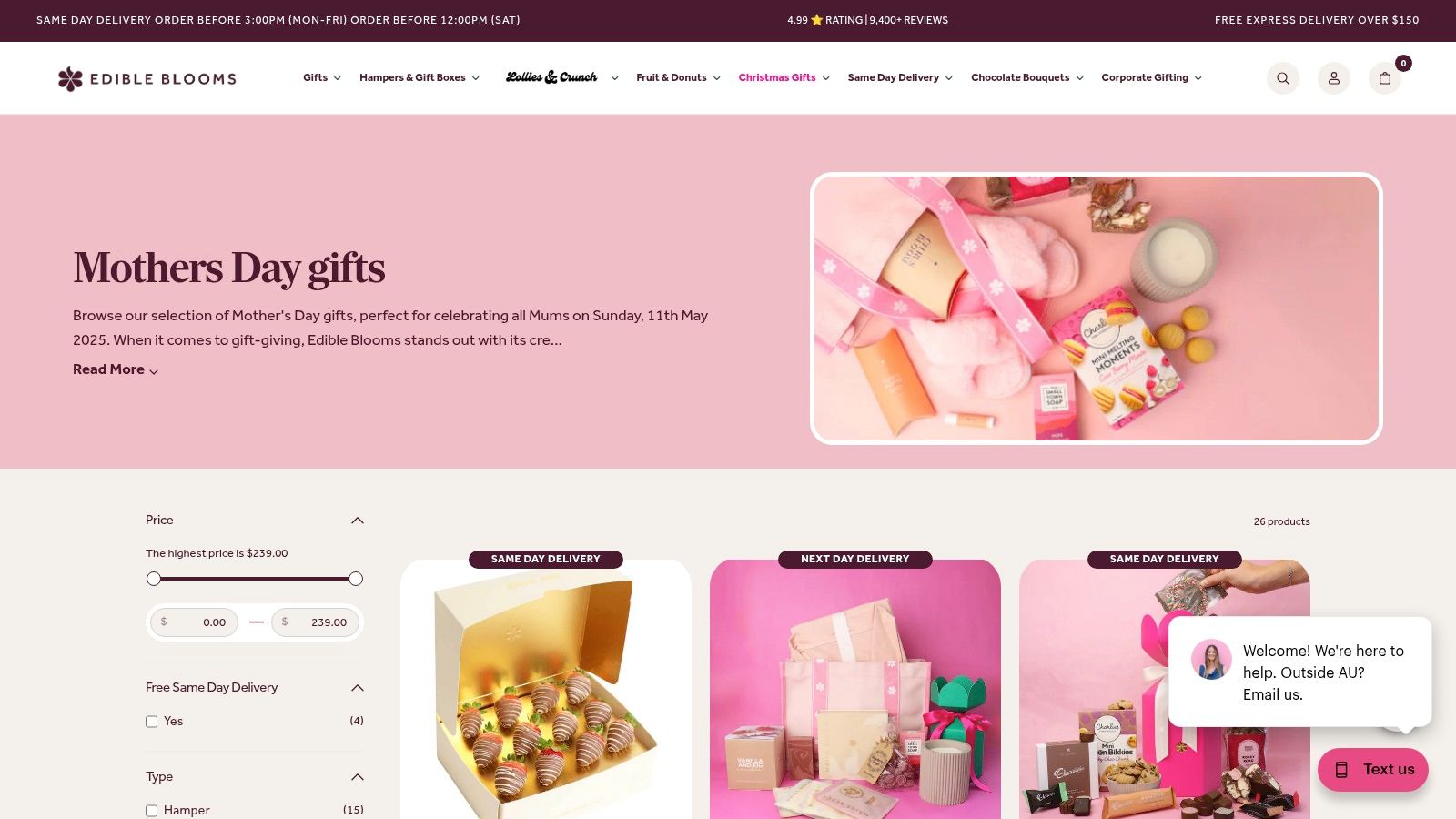 A decadent chocolate bouquet from Edible Blooms, a unique gift option for Mother's Day in Townsville.