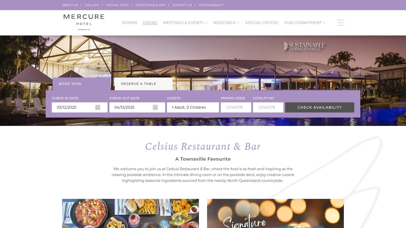 Mercure Townsville – Celsius Restaurant
