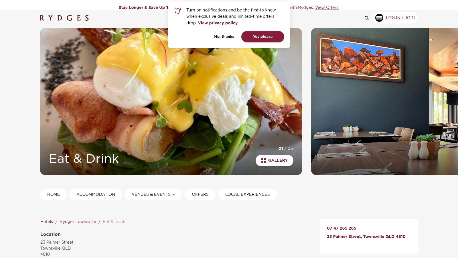 Rydges Southbank Townsville – Full Buffet Breakfast
