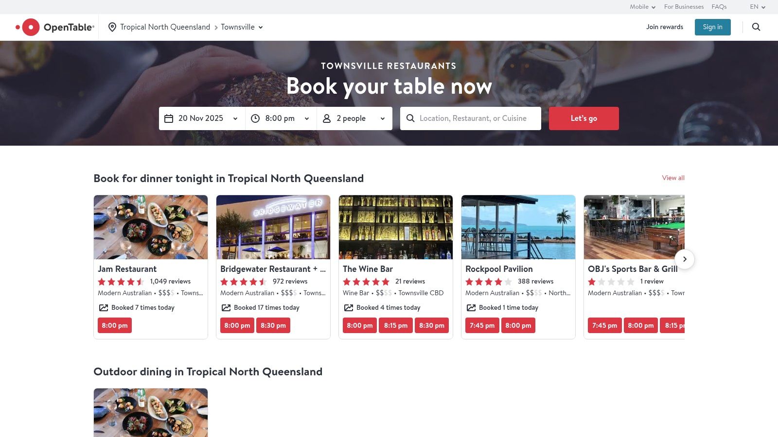 OpenTable Australia