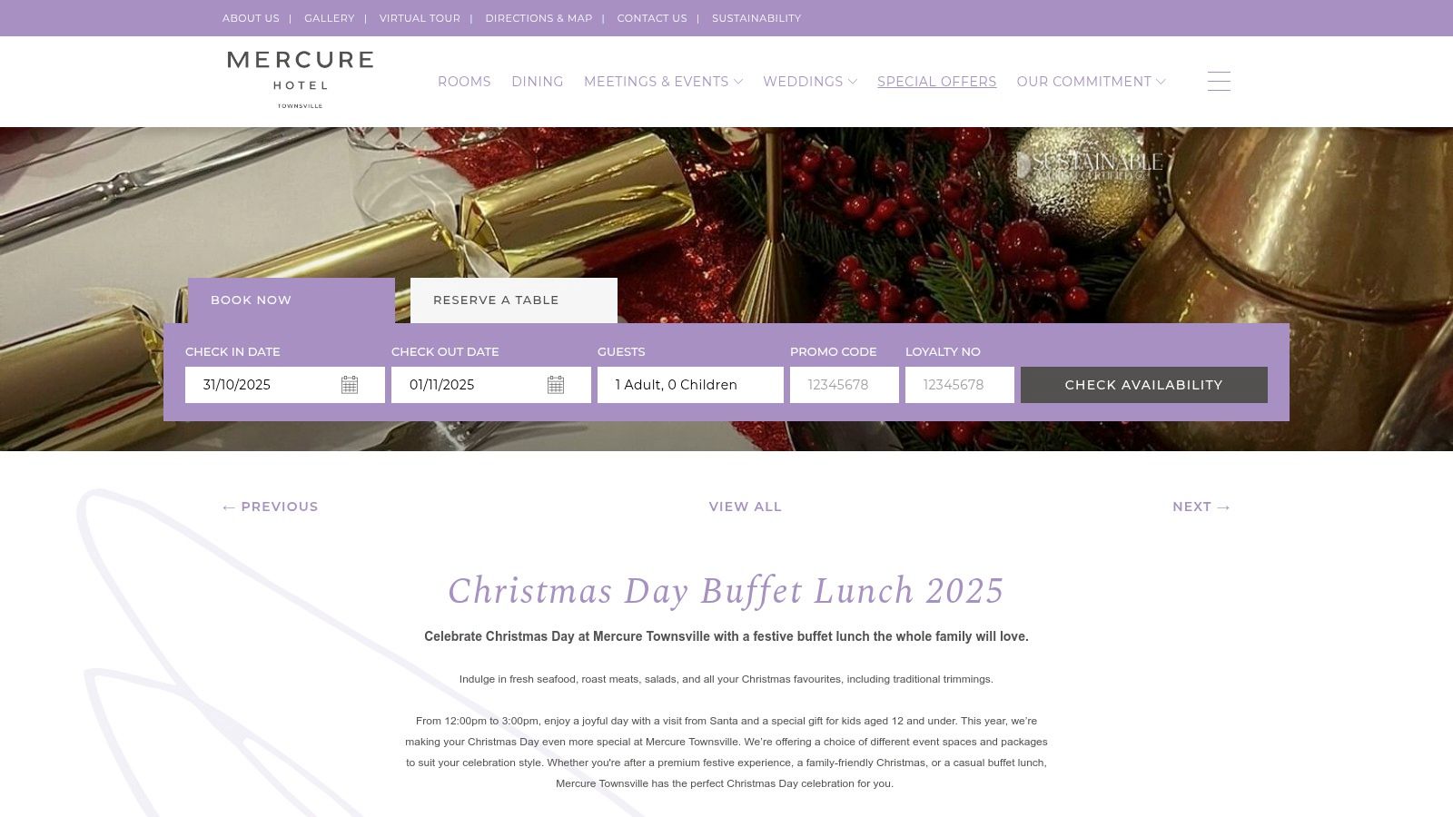 Mercure Townsville – Official Christmas Day Lunch page