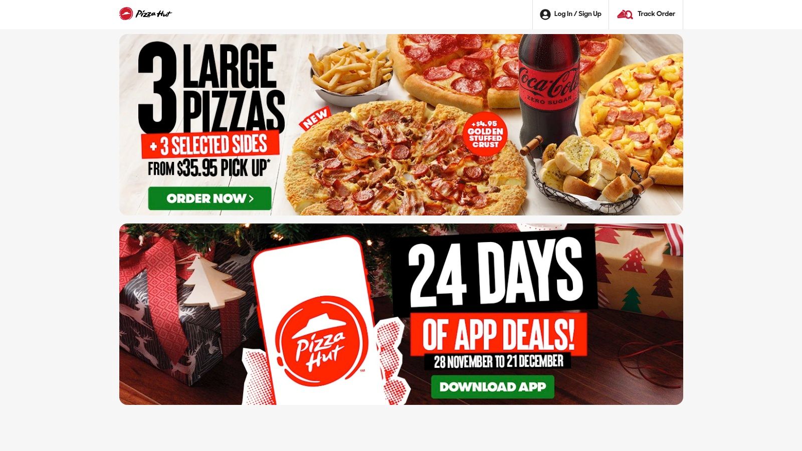 Pizza Hut Australia (direct ordering / via marketplaces)