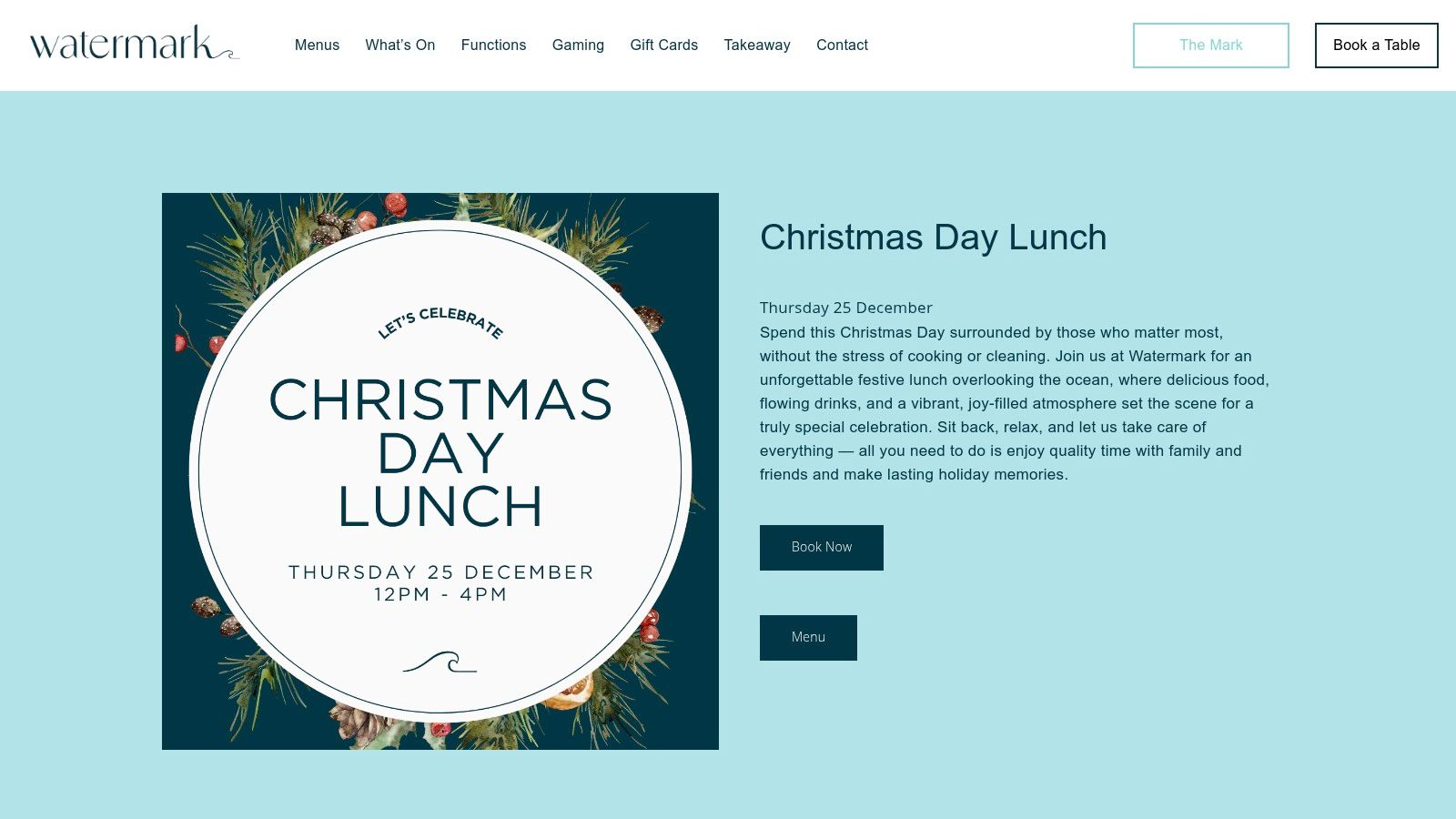 Watermark Townsville (Christmas Day Lunch by the Sea)