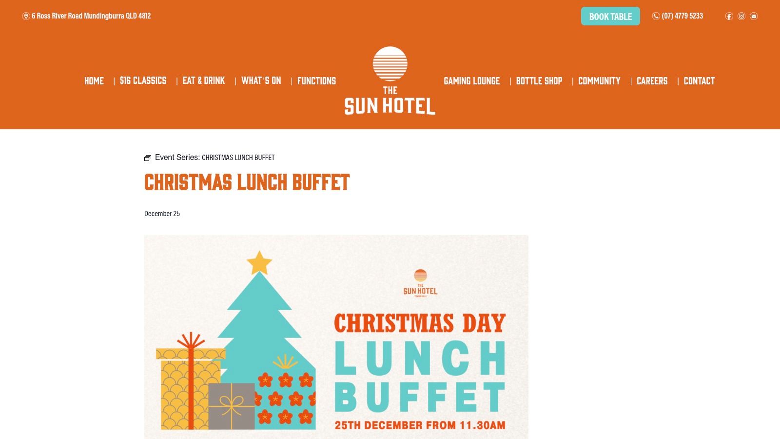 The Sun Hotel (Christmas Day Lunch Buffet)