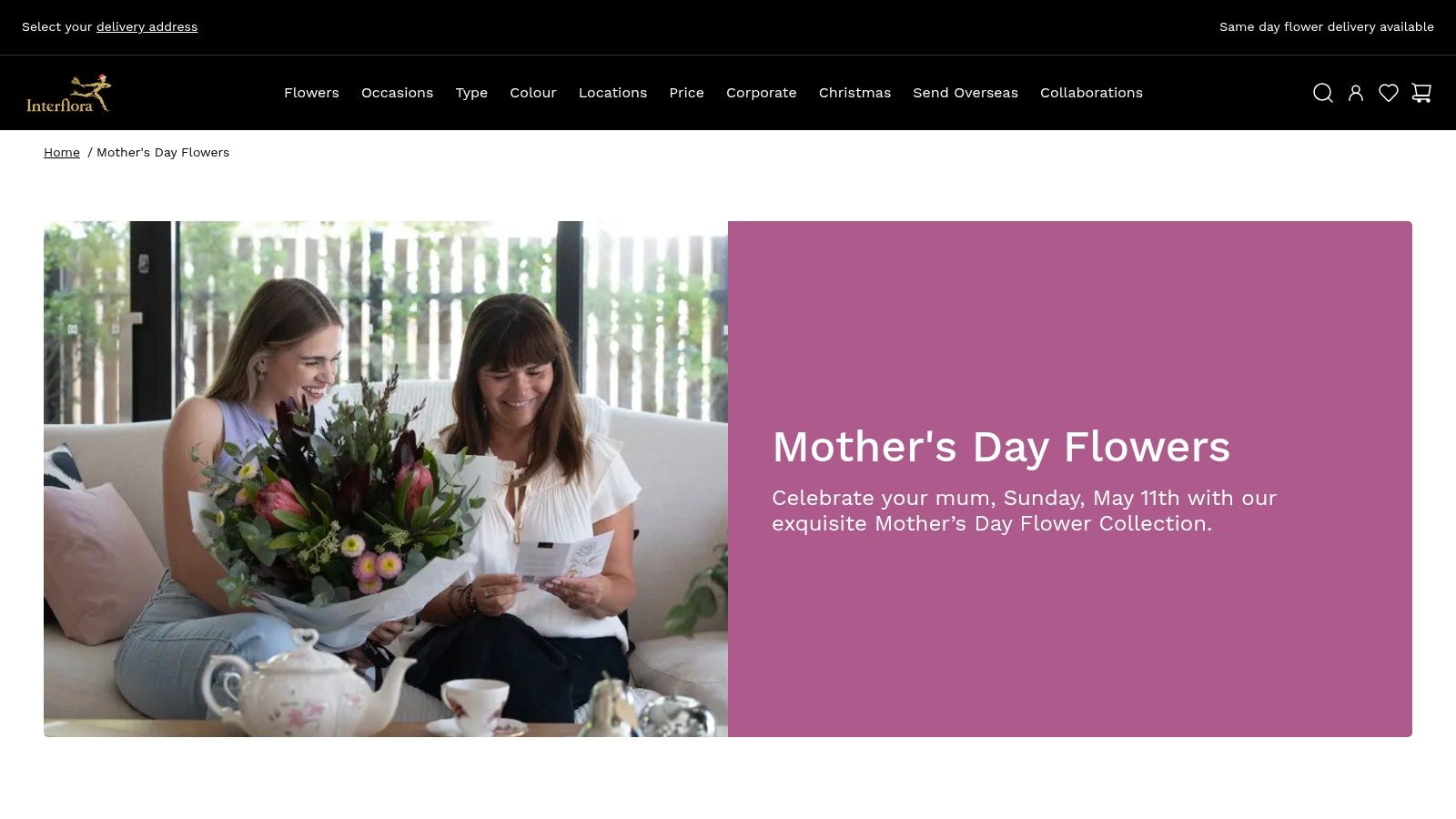 A beautiful flower arrangement from Interflora, perfect for Mother's Day in Townsville.