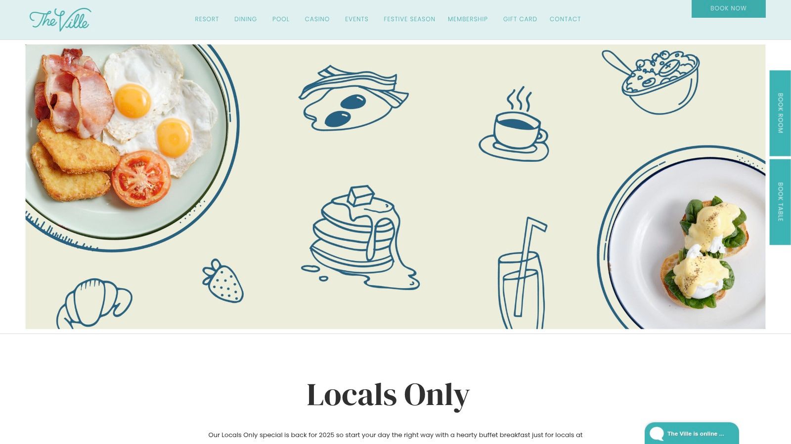 The Ville – Locals Only Buffet Breakfast (official special offer)
