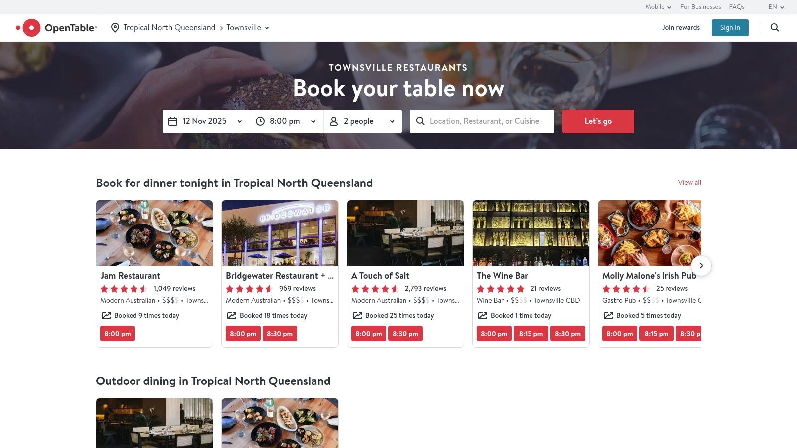 OpenTable Australia