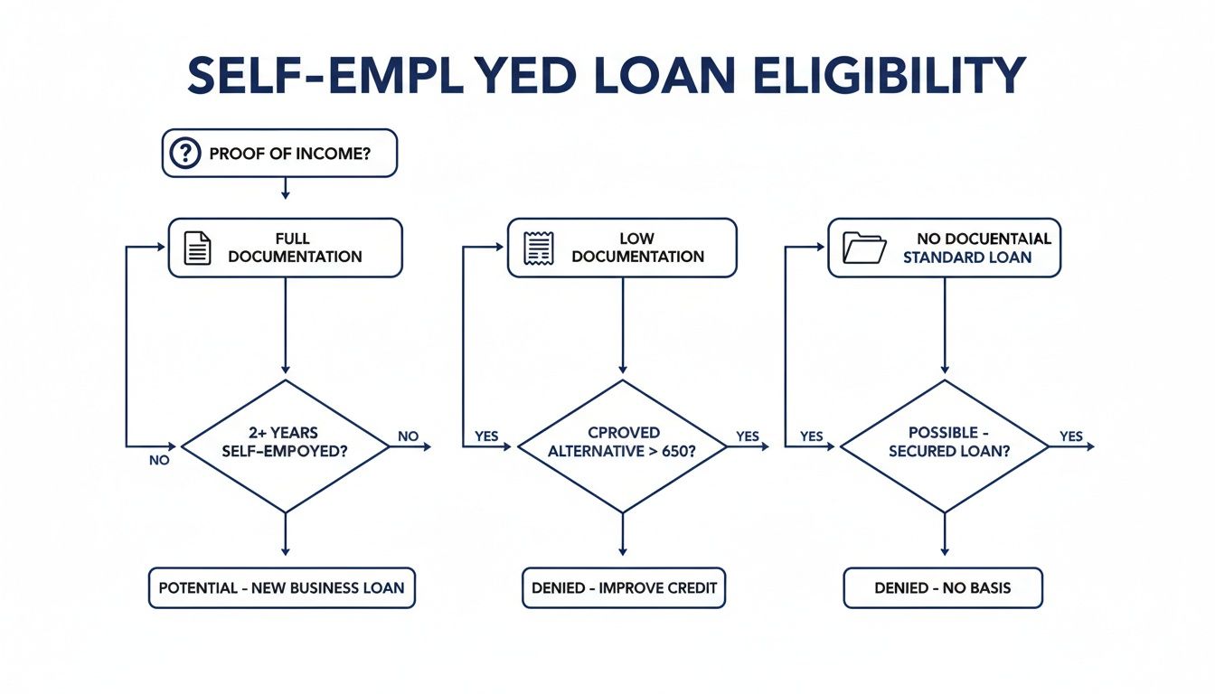 Infographic about home loans for self employed australia