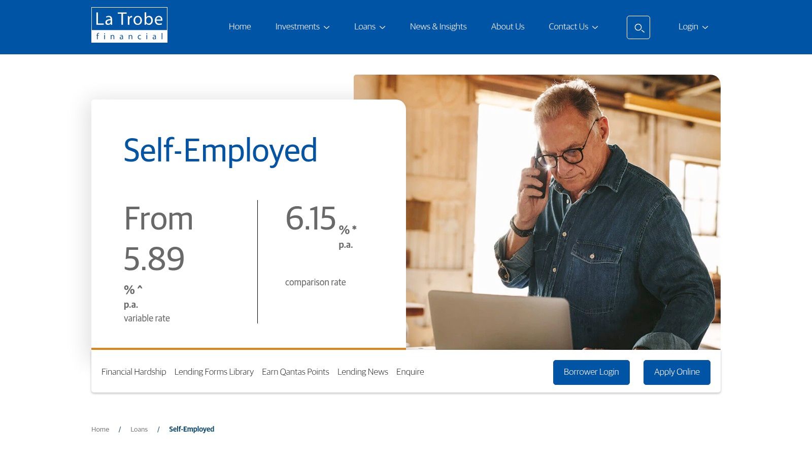 La Trobe Financial — Self‑Employed “Lite Doc”