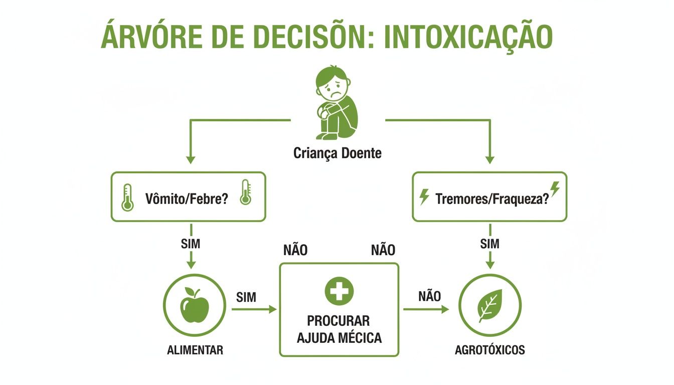 Infographic about sintomas de intoxicação