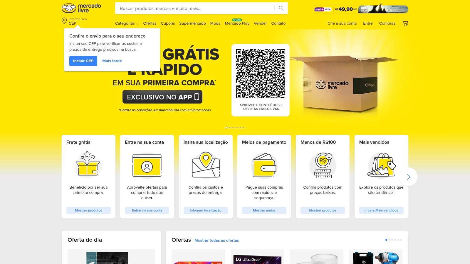 Busca por músicas de ninar no Mercado Livre