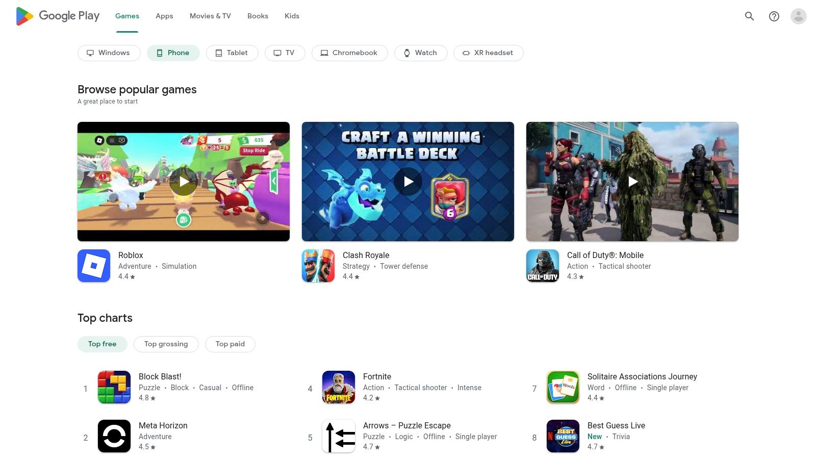 Google Play Store (apps de sono para bebês)