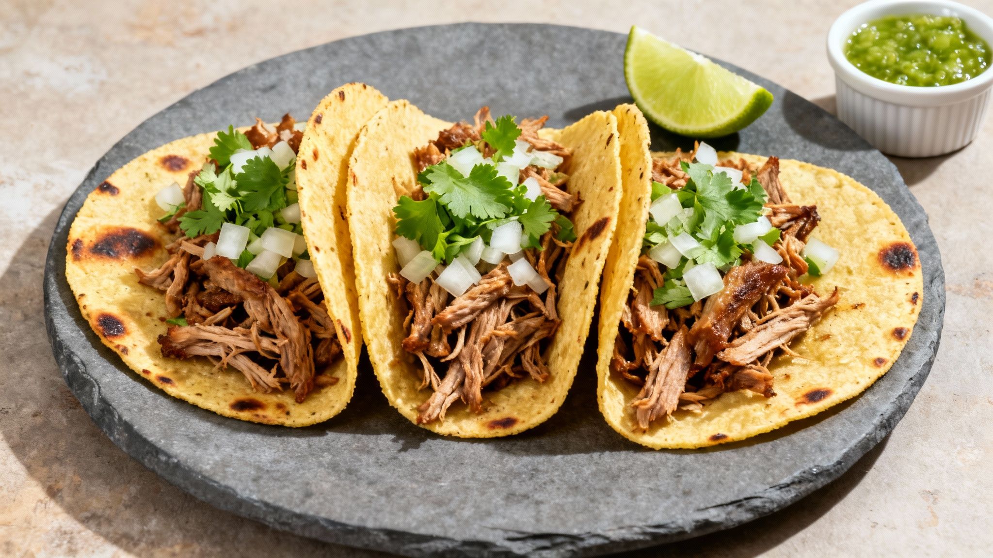 Corn Tortilla Tacos with Carnitas