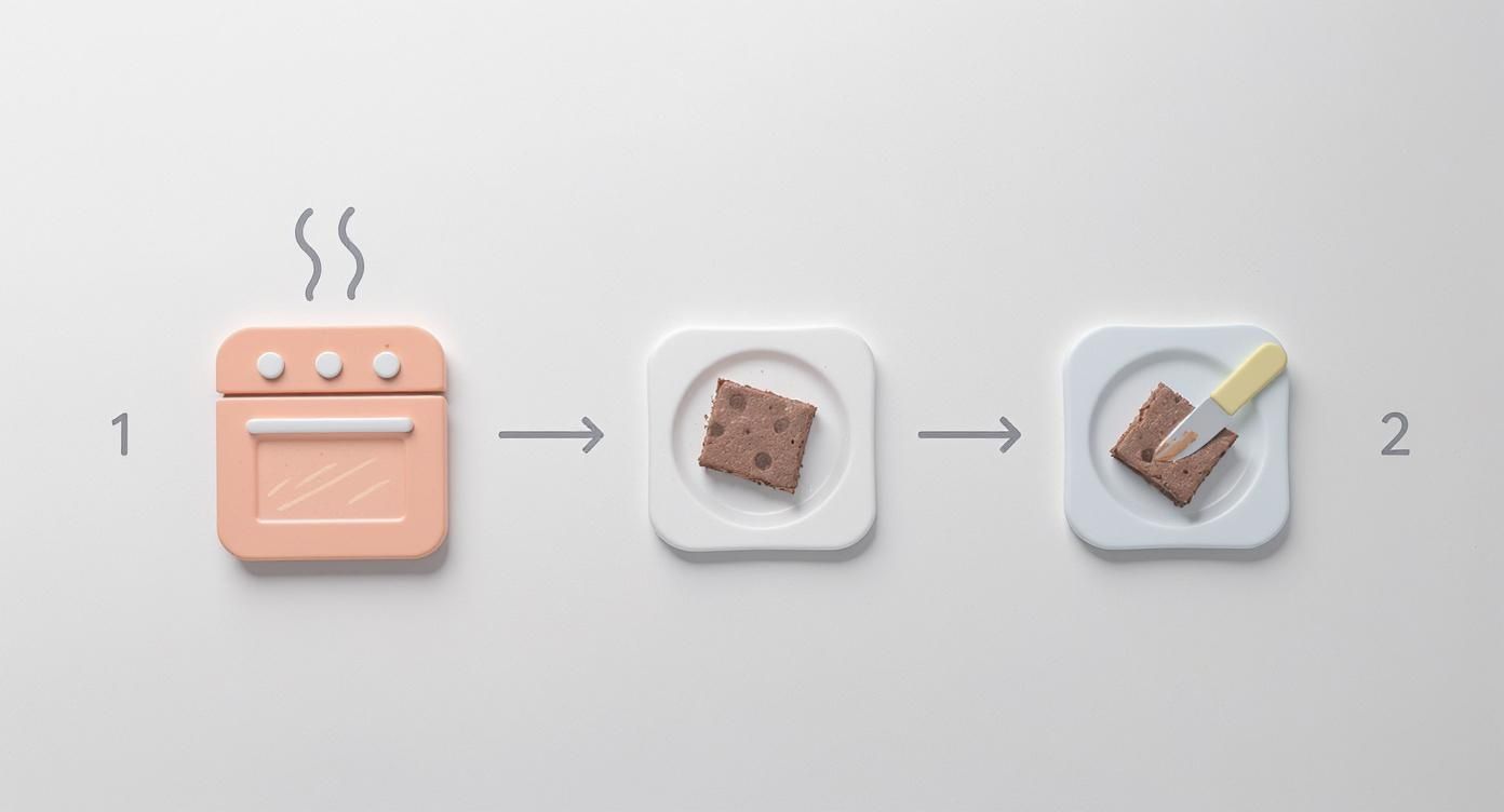 Infographic about how to freeze brownies