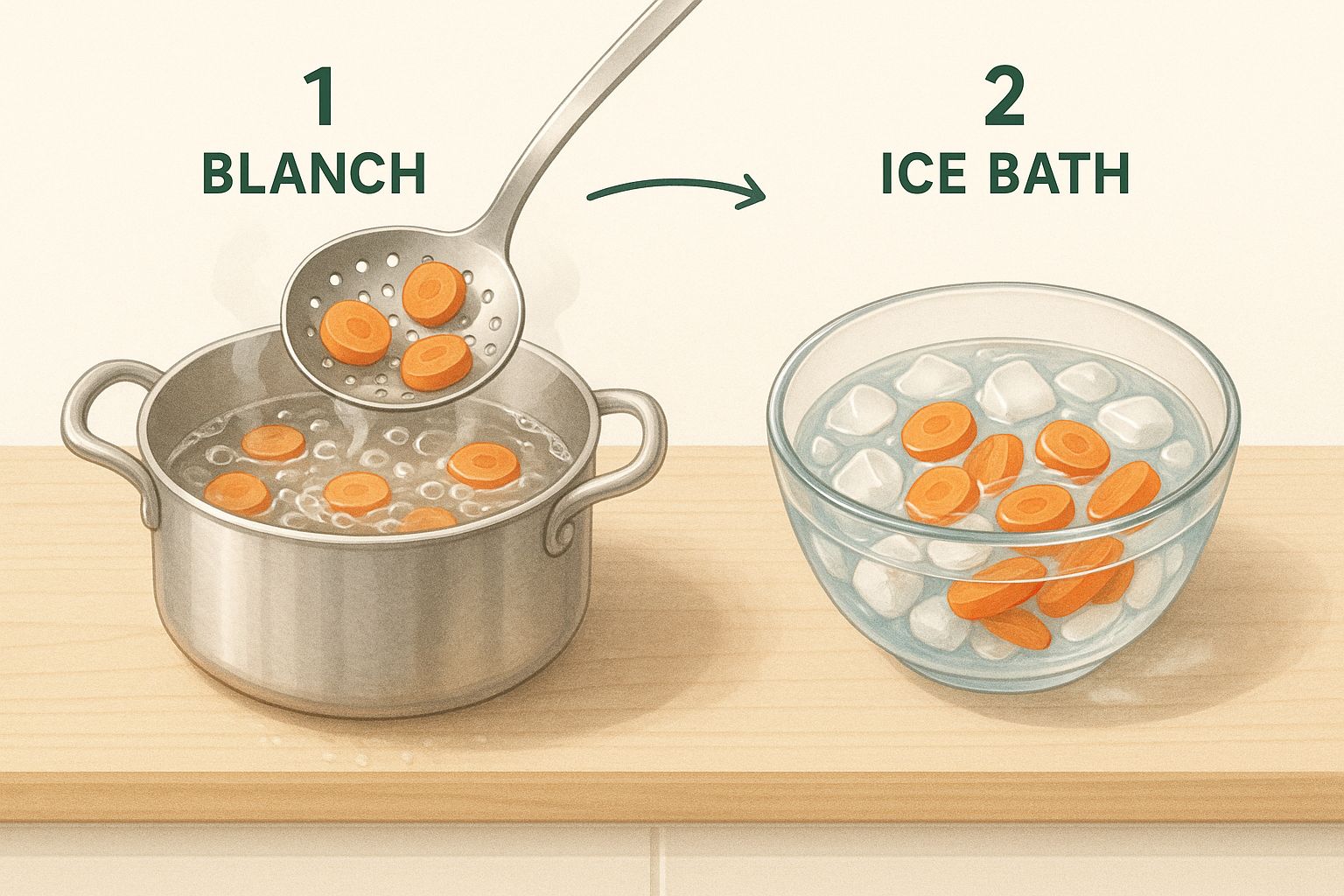 Infographic about can carrots be frozen