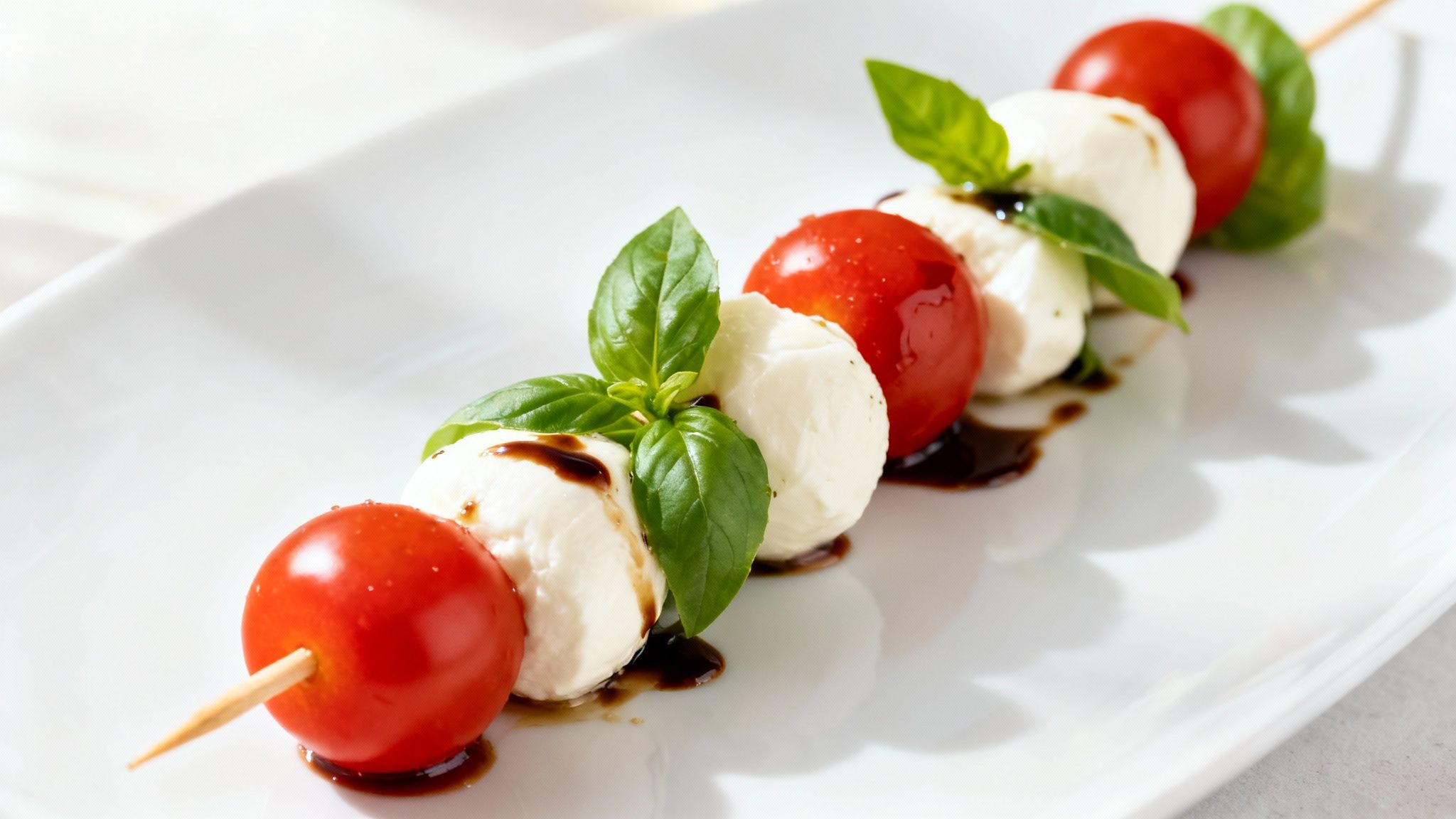 Caprese Skewers (Tomato-Mozzarella)