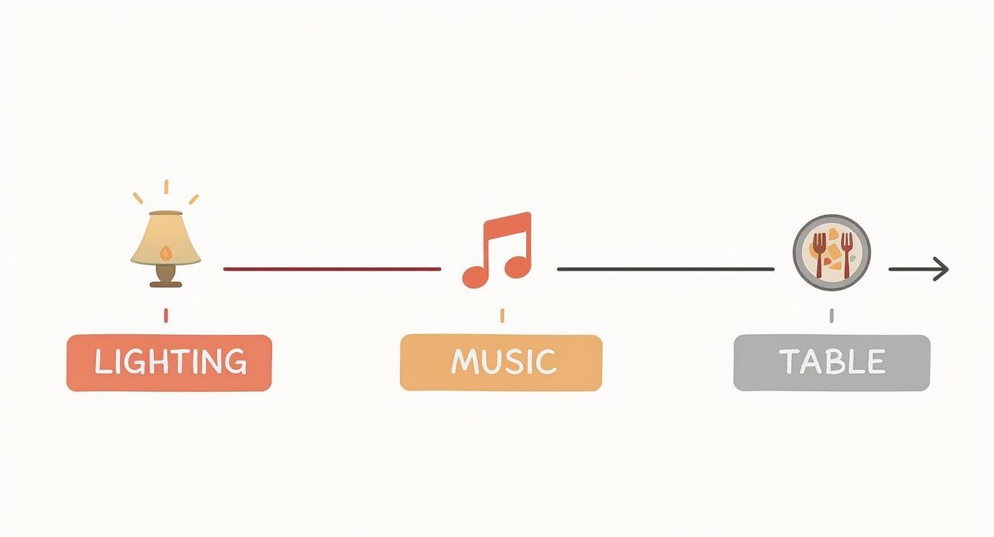 Infographic about how to plan dinner party