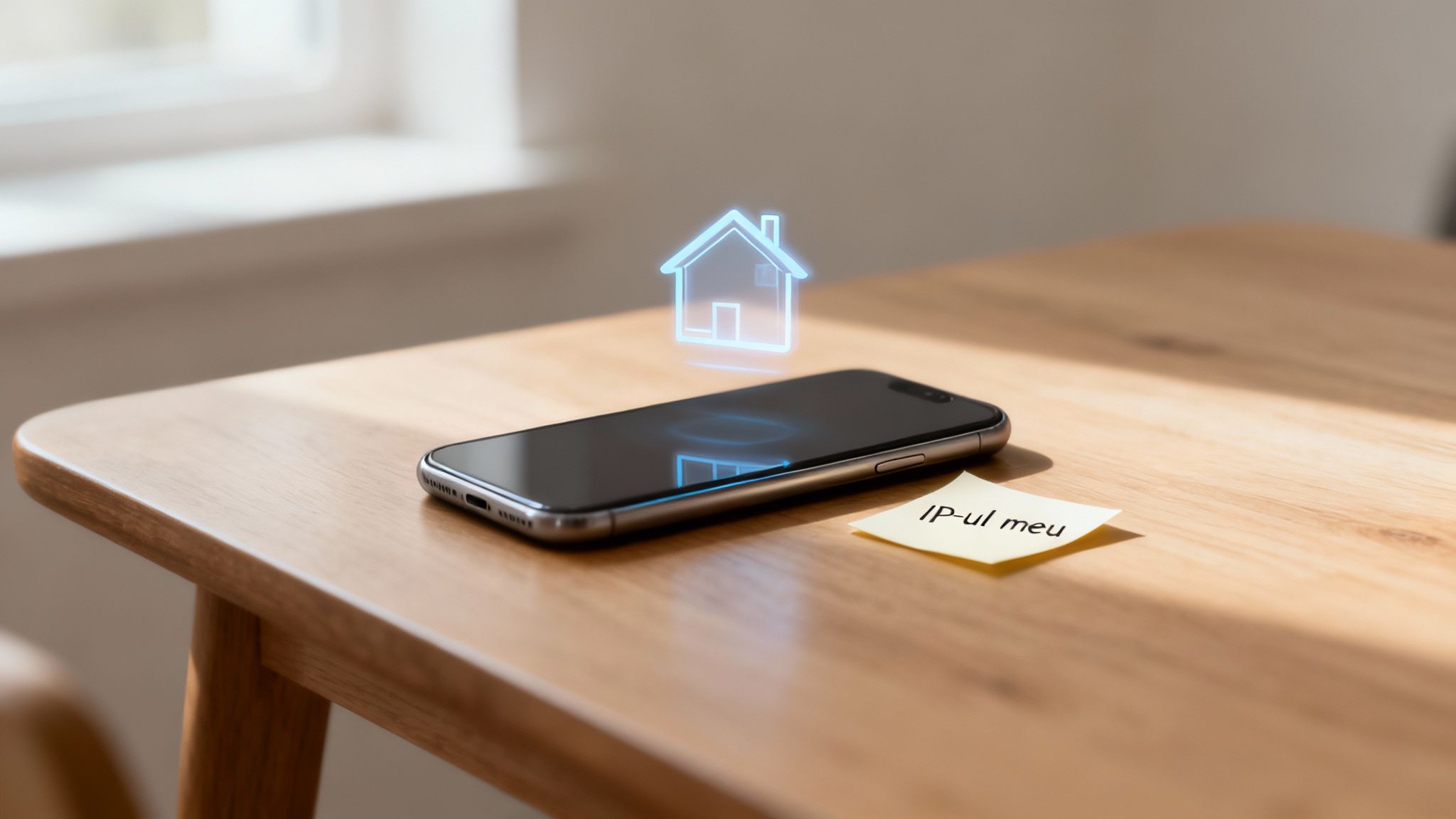 O persoană folosind un laptop, ilustrând conceptul de conectivitate și adrese IP