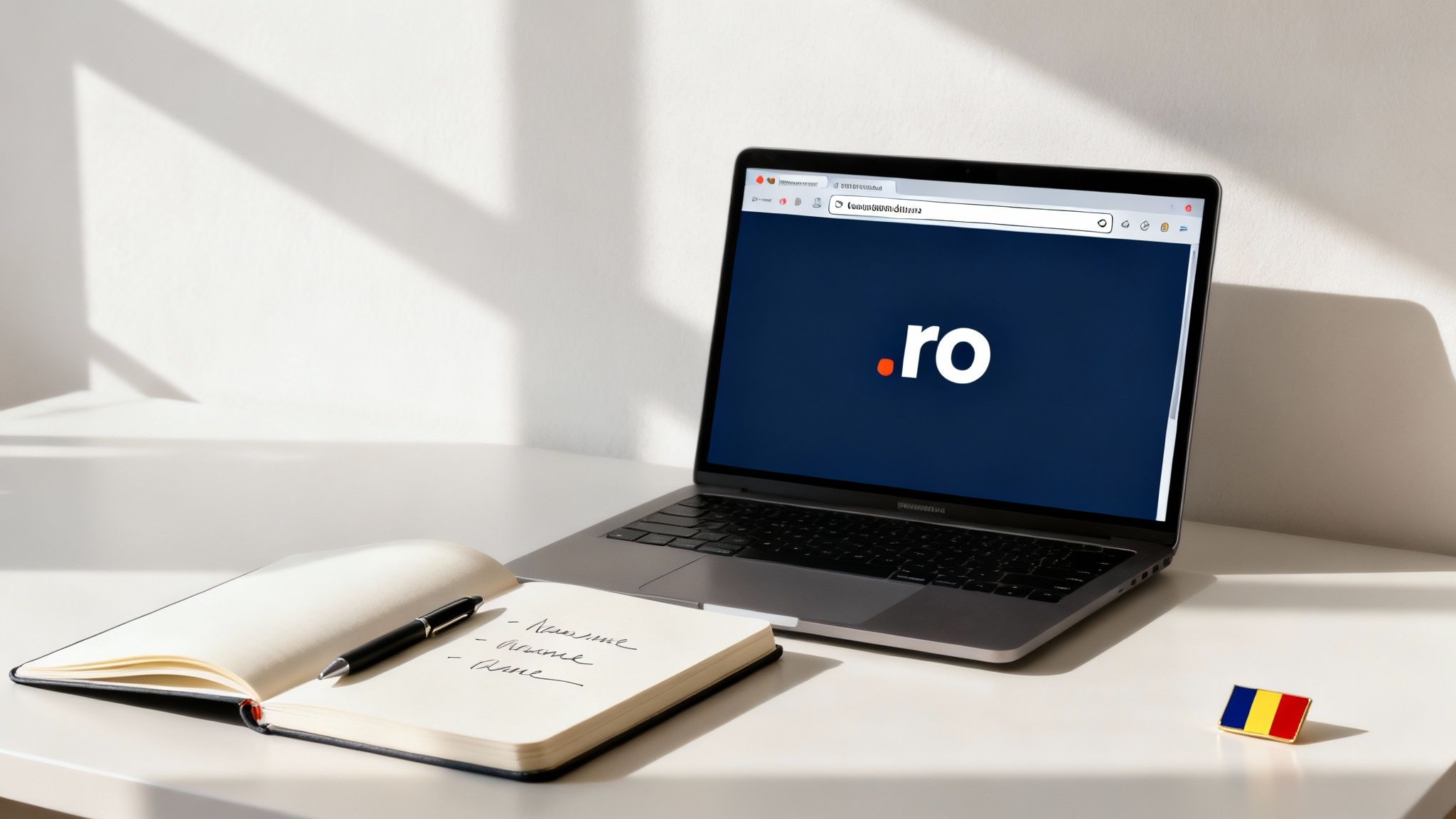 Firmă de hosting în București - Servicii Profesionale de Găzduire - BTS Telecom | Verificare disponibilitate domeniu ghid practic A person working on a laptop, symbolizing the process of choosing and checking a domain name.