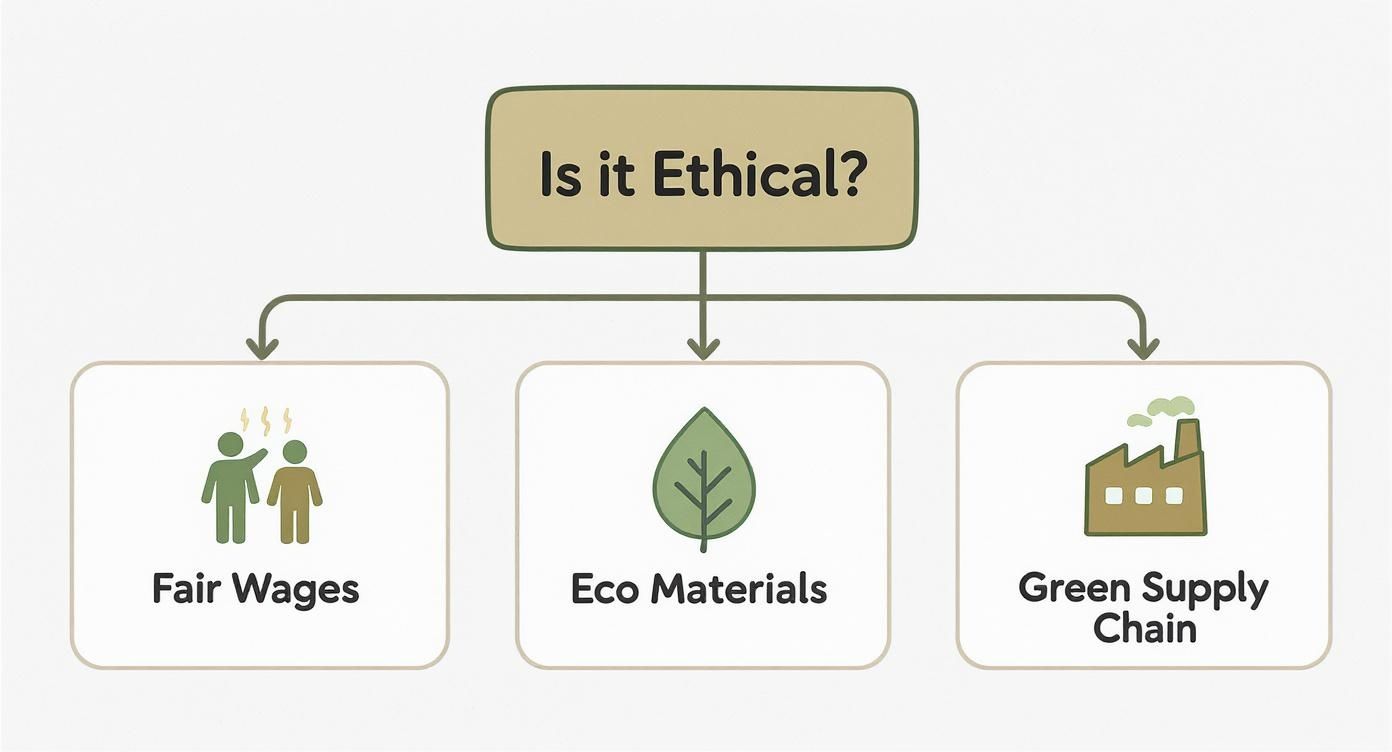 Infographic about ethical online clothing stores
