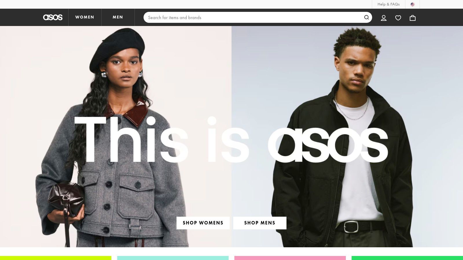 A collage of models wearing various deep v-neck dresses from ASOS