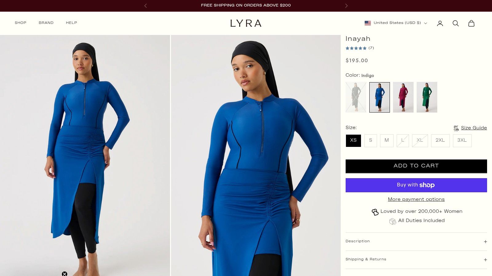 LYRA Modest (US site) — us.lyramodest.com