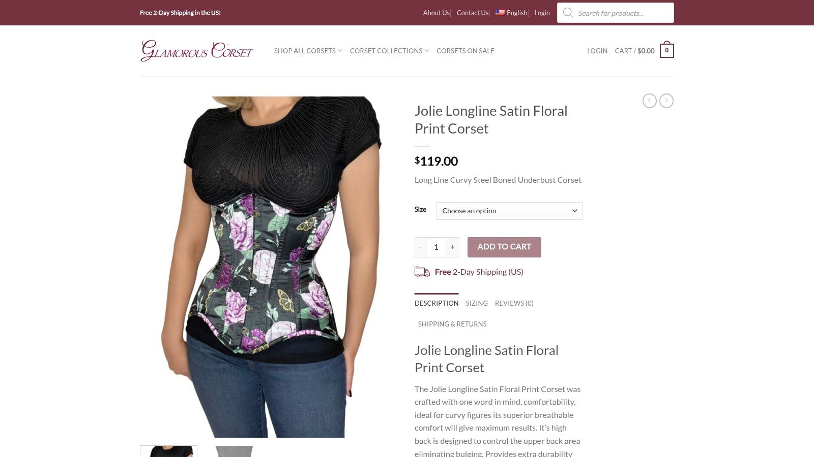 Glamorous Corset's floral long line corset