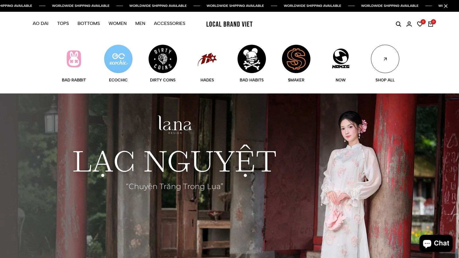 Local Brand Viet curates and sells Vietnamese streetwear directly from a US-based storefront.