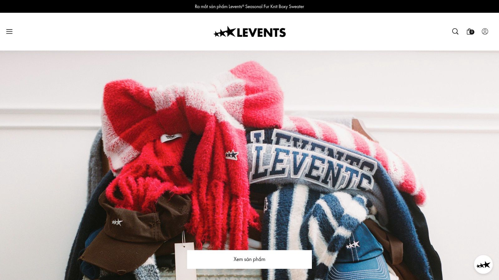 A person modeling a stylish winter outfit from a Vietnam fashion brand, featuring a puffer jacket and beanie.