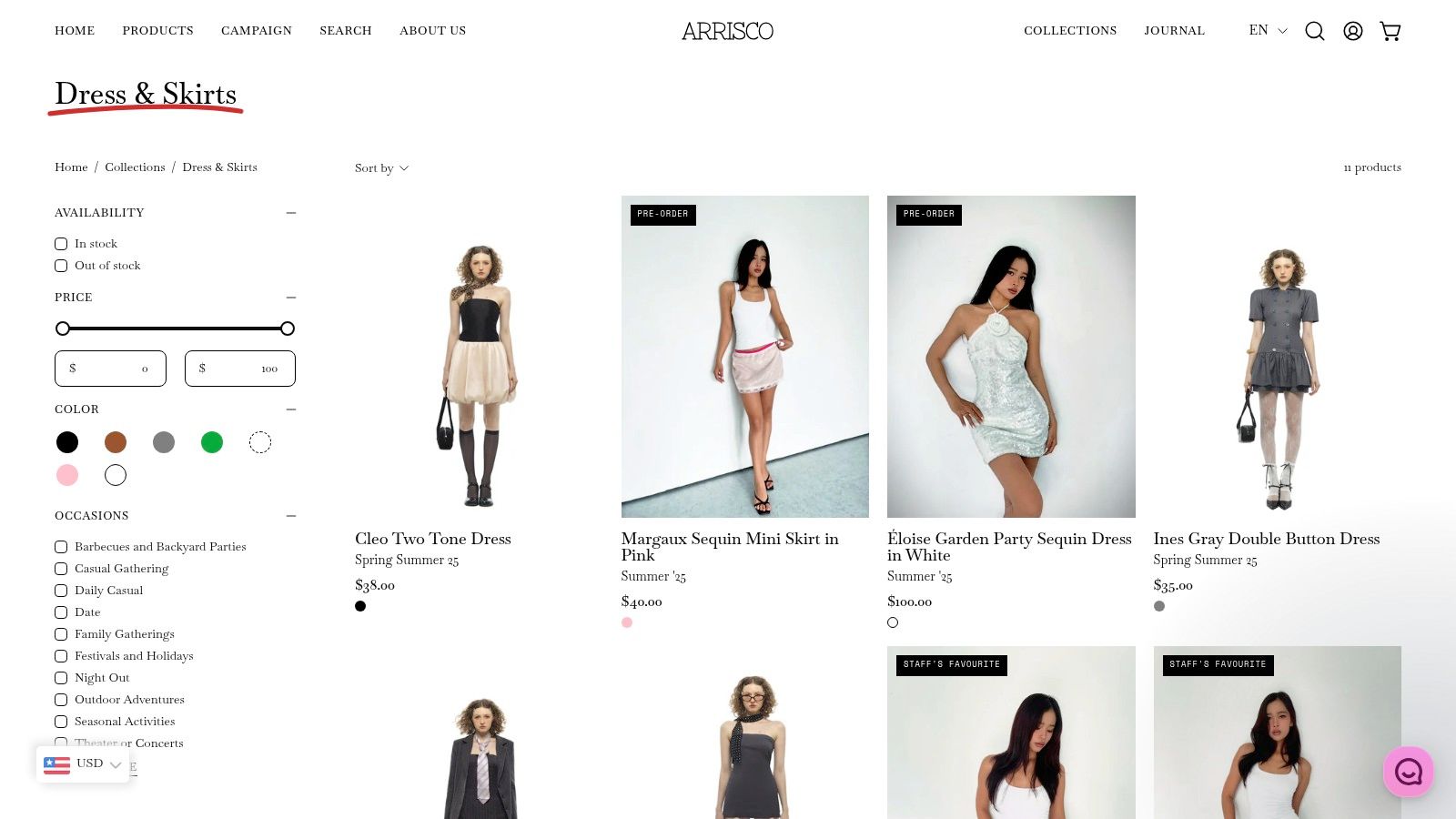 Dresses & Skirts Collection – Arrisco
