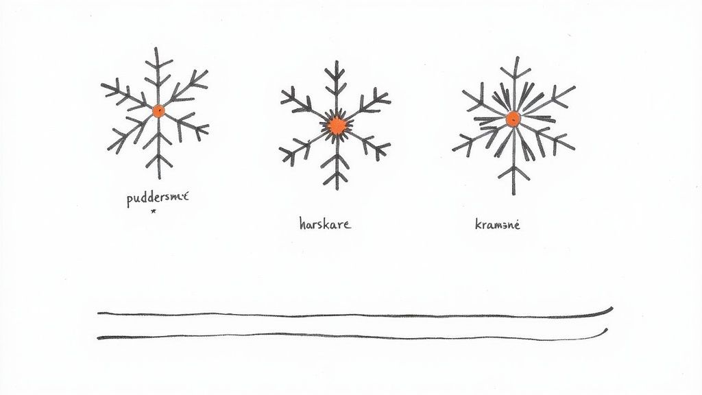 Person som går på langrennsski i et snødekt norsk landskap.