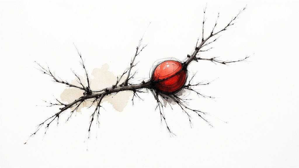 En representant fra kommunen og en nyankommen person sitter ved et bord og diskuterer et skjema, som illustrerer den organiserte integreringsprosessen i Norge