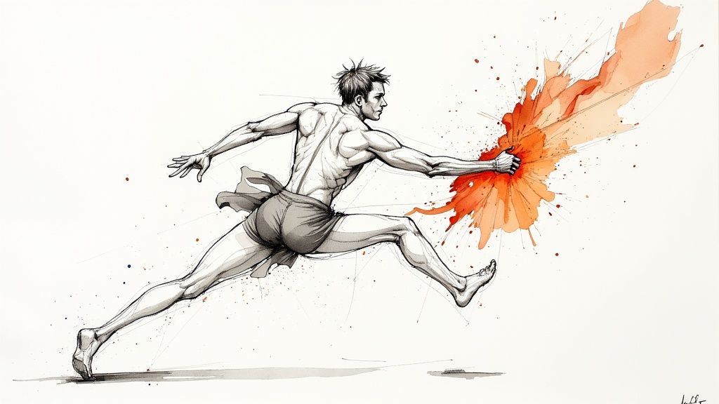 En kvinne som skriver i en notatbok, noe som illustrerer handlingen av å lære om verb.