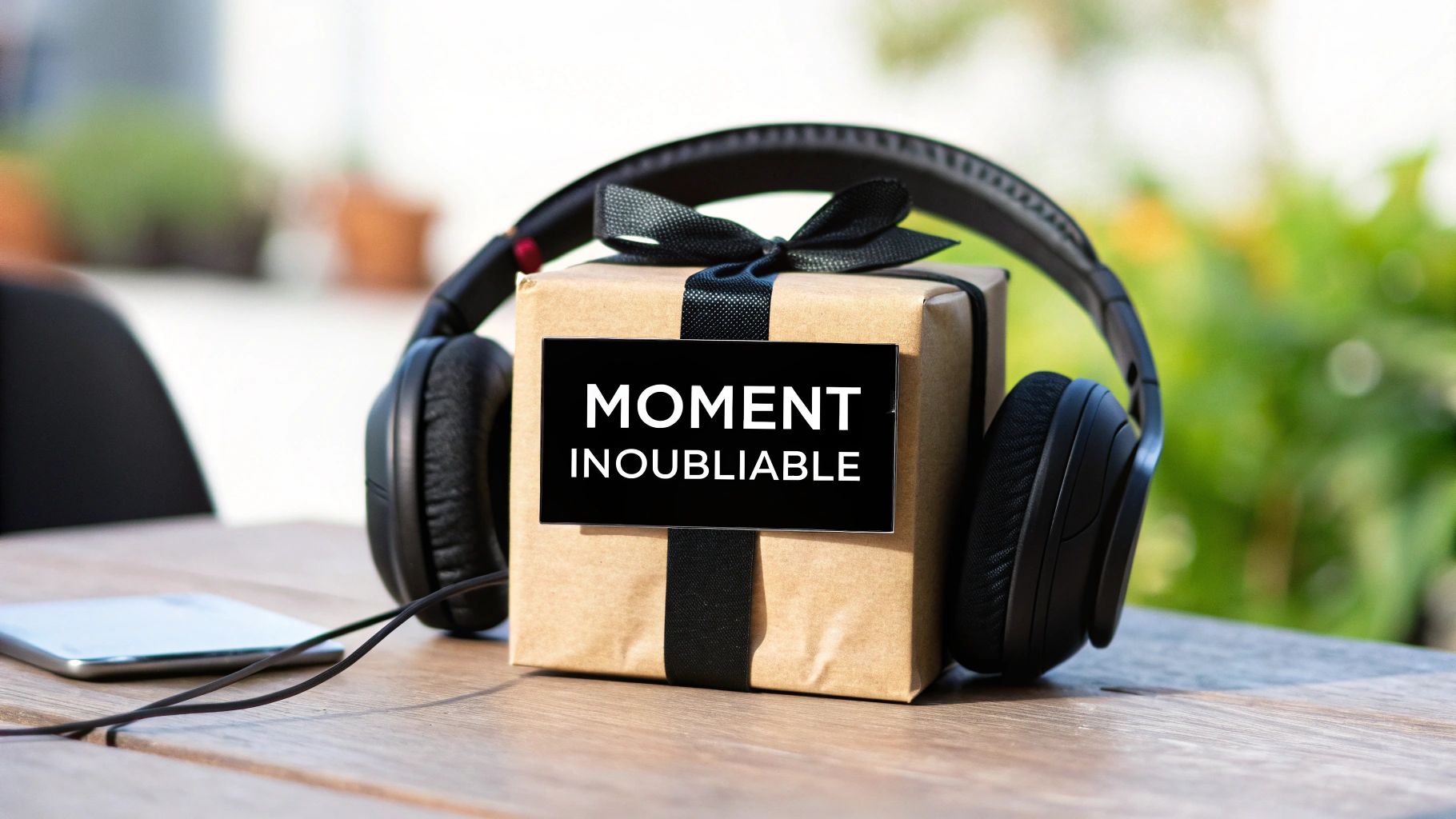 Une personne offre un cadeau emballé avec soin, créant un moment de surprise et de joie.