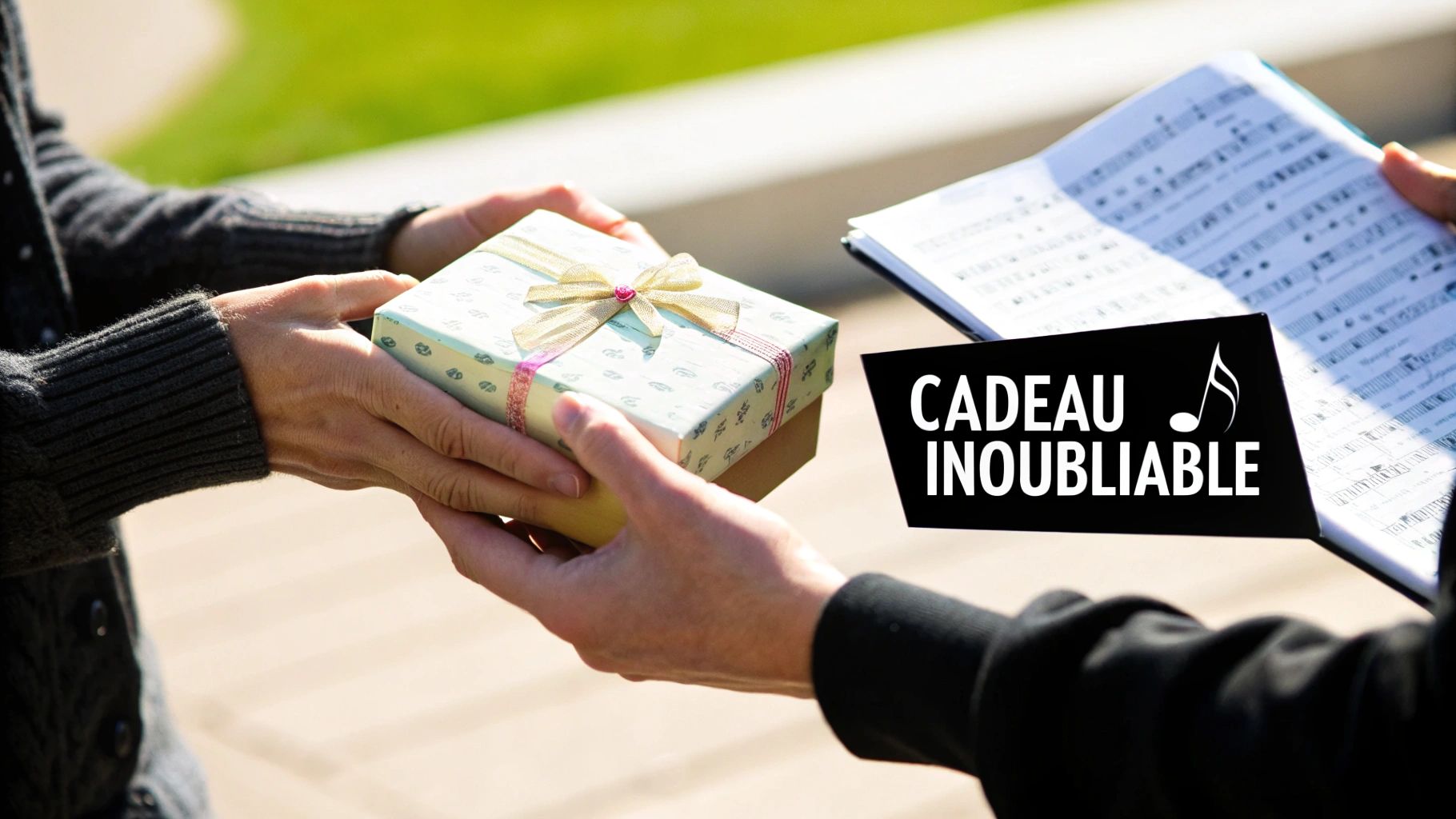 Offrir un cadeau inoubliable avec partitions musicales et notes, symbole de chanson personnalisée avec prénom